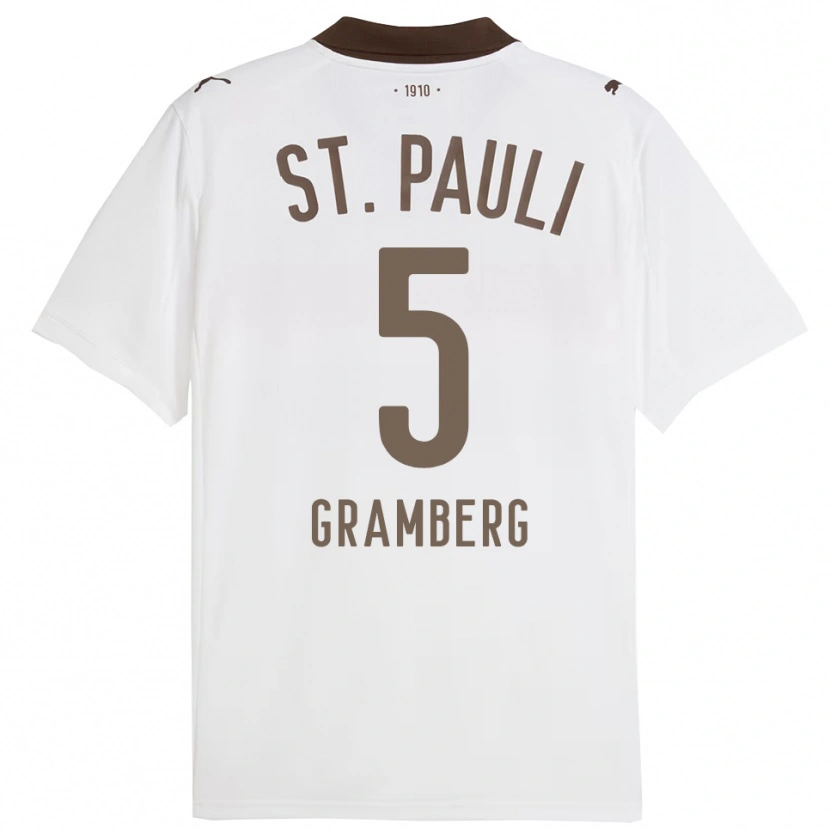 Danxen Niño Camiseta Jamel Gramberg #5 Blanco Rojo 2ª Equipación 2025/26 La Camisa México