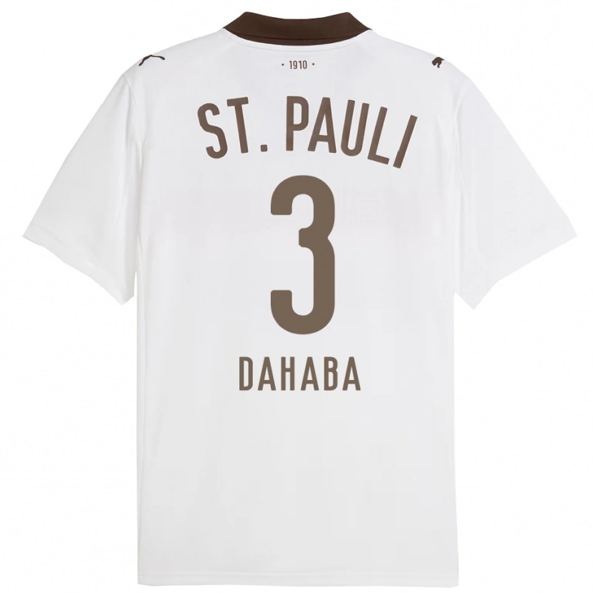 Danxen Niño Camiseta Muhammad Dahaba #3 Blanco Rojo 2ª Equipación 2025/26 La Camisa México