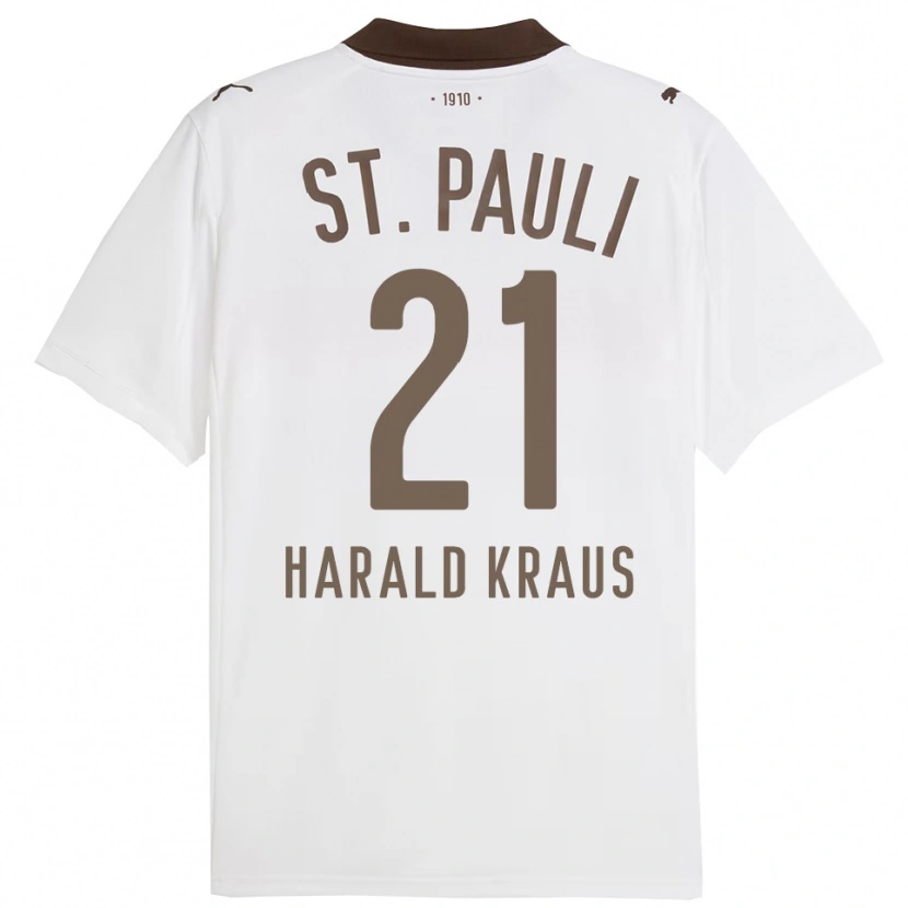 Danxen Niño Camiseta Stefan Harald Kraus #21 Blanco Rojo 2ª Equipación 2025/26 La Camisa México