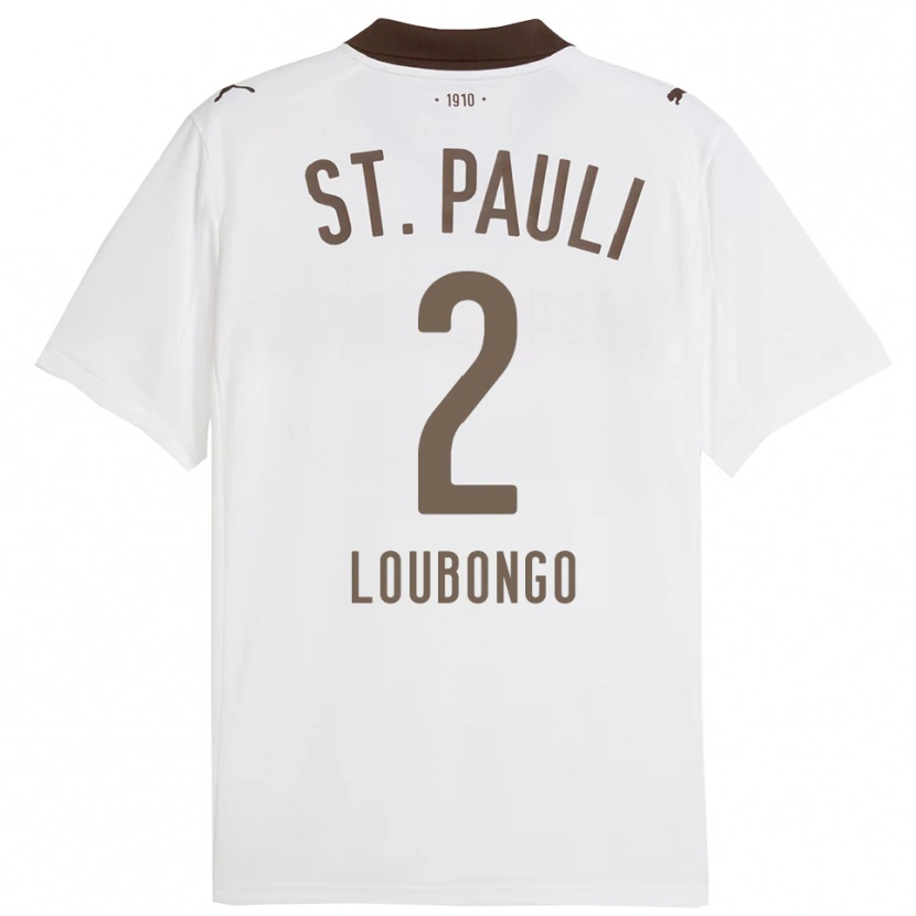 Danxen Niño Camiseta Midou Loubongo #2 Blanco Rojo 2ª Equipación 2025/26 La Camisa México