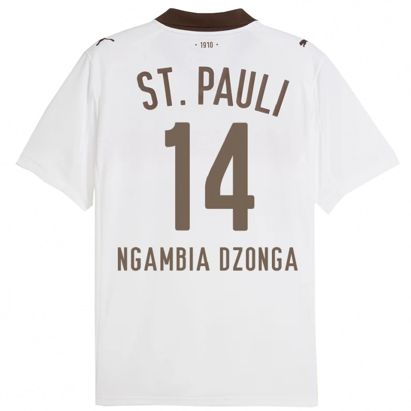 Danxen Niño Camiseta Sisco Ngambia Dzonga #14 Blanco Rojo 2ª Equipación 2025/26 La Camisa México