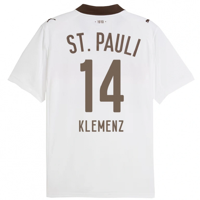 Danxen Niño Camiseta Julian Klemenz #14 Blanco Rojo 2ª Equipación 2025/26 La Camisa México