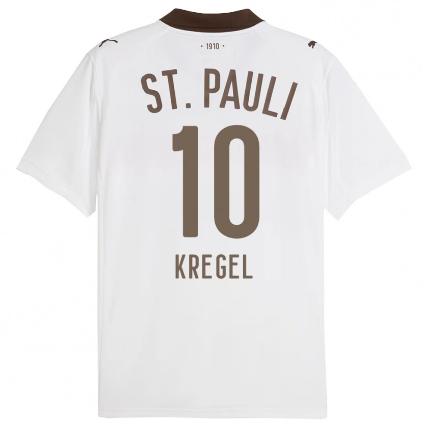Danxen Niño Camiseta Mareike Kregel #10 Blanco Rojo 2ª Equipación 2025/26 La Camisa México