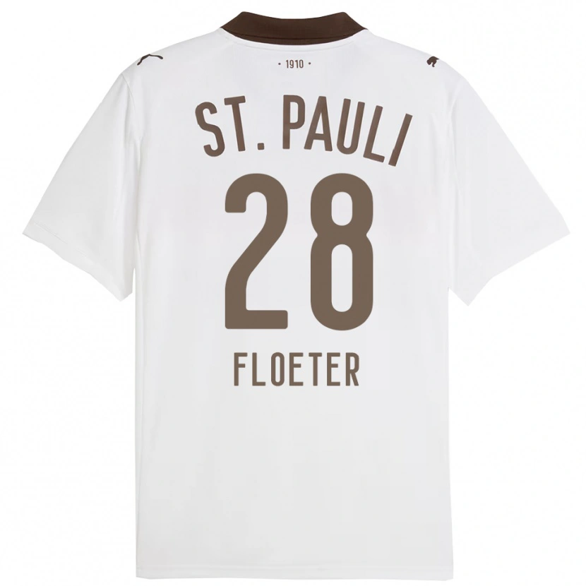 Danxen Niño Camiseta Joline Floeter #28 Blanco Rojo 2ª Equipación 2025/26 La Camisa México