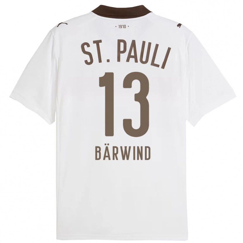 Danxen Niño Camiseta Jonas Bärwind #13 Blanco Rojo 2ª Equipación 2025/26 La Camisa México