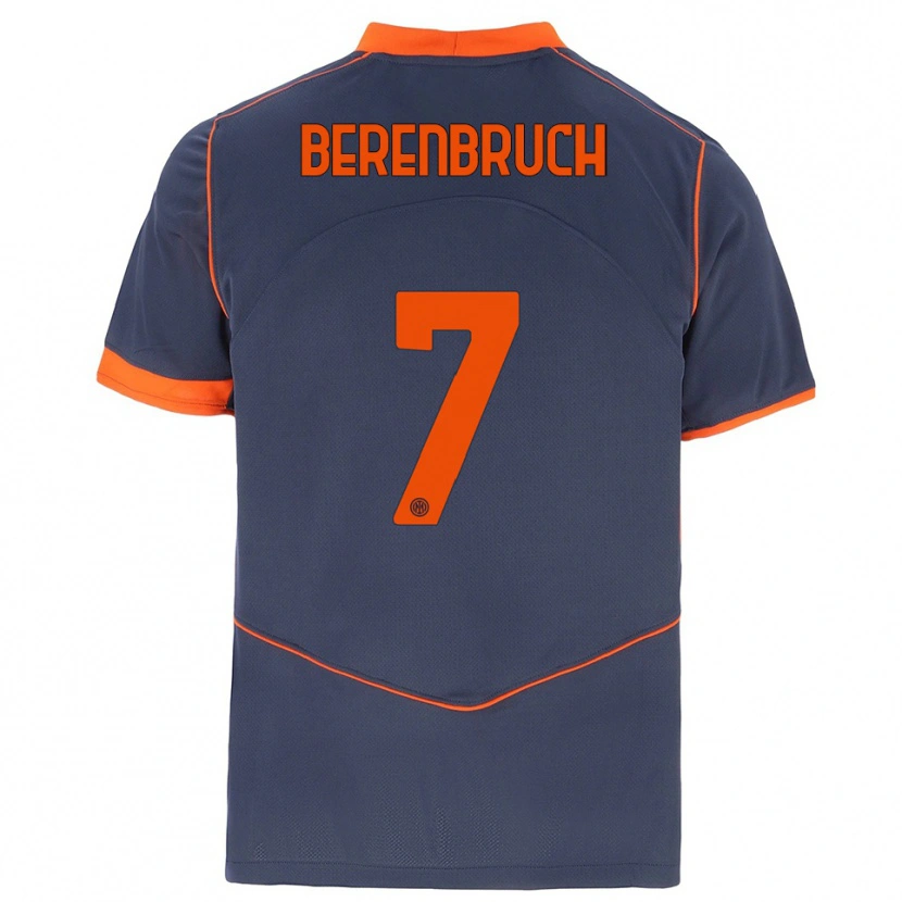 Danxen Niño Camiseta Thomas Berenbruch #7 Gris Naranja Equipación Tercera 2025/26 La Camisa México