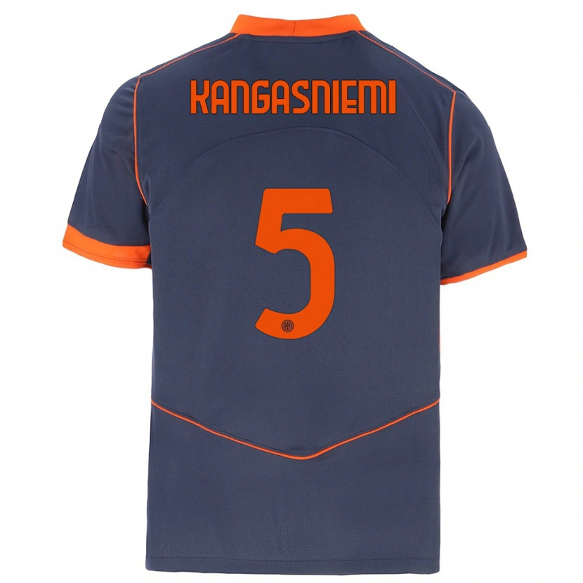 Danxen Niño Camiseta Ilari Kangasniemi #5 Gris Naranja Equipación Tercera 2025/26 La Camisa México