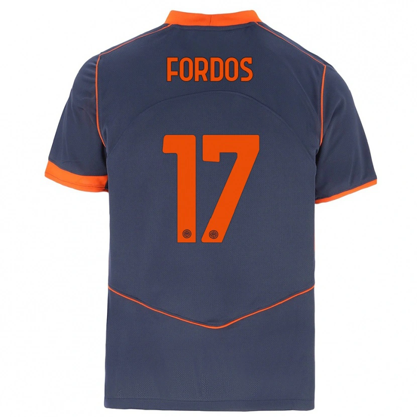 Danxen Niño Camiseta Beatrix Fördős #17 Gris Naranja Equipación Tercera 2025/26 La Camisa México