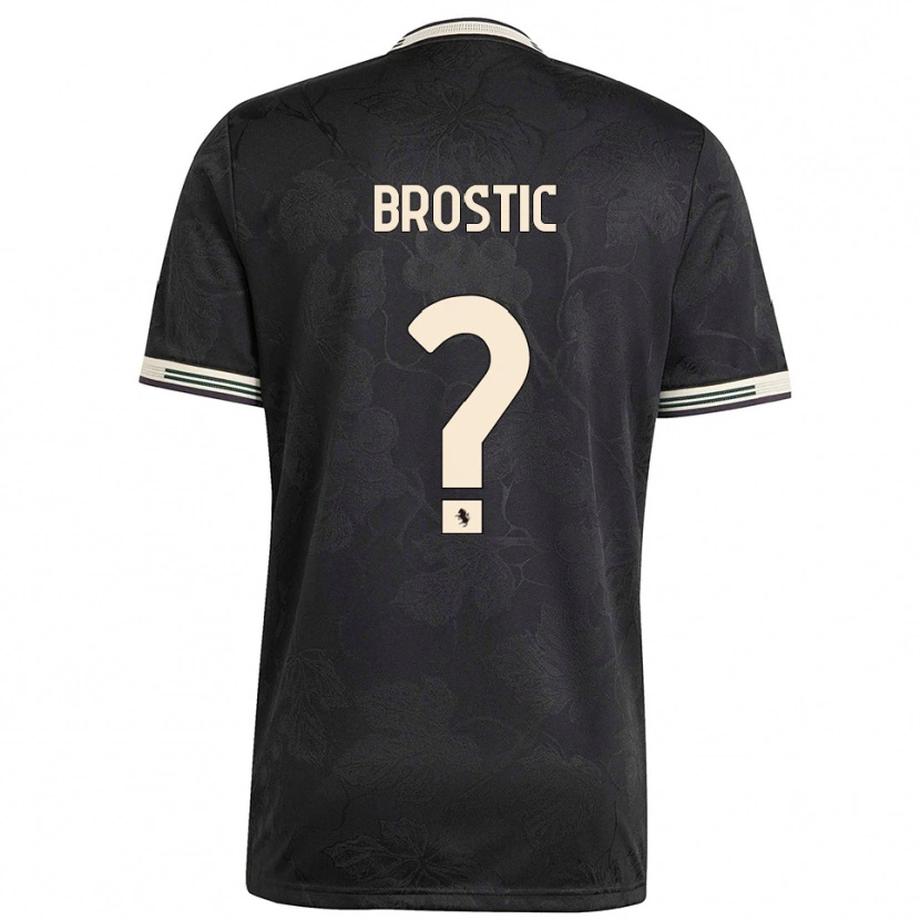 Danxen Niño Camiseta Gabriel Brostic #0 Negro Blanco Verde Equipación Tercera 2025/26 La Camisa México