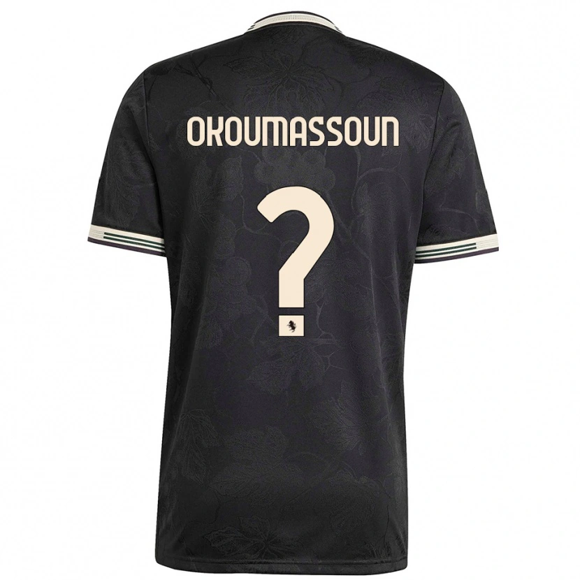 Danxen Niño Camiseta Ismaele Okoumassoun #0 Negro Blanco Verde Equipación Tercera 2025/26 La Camisa México