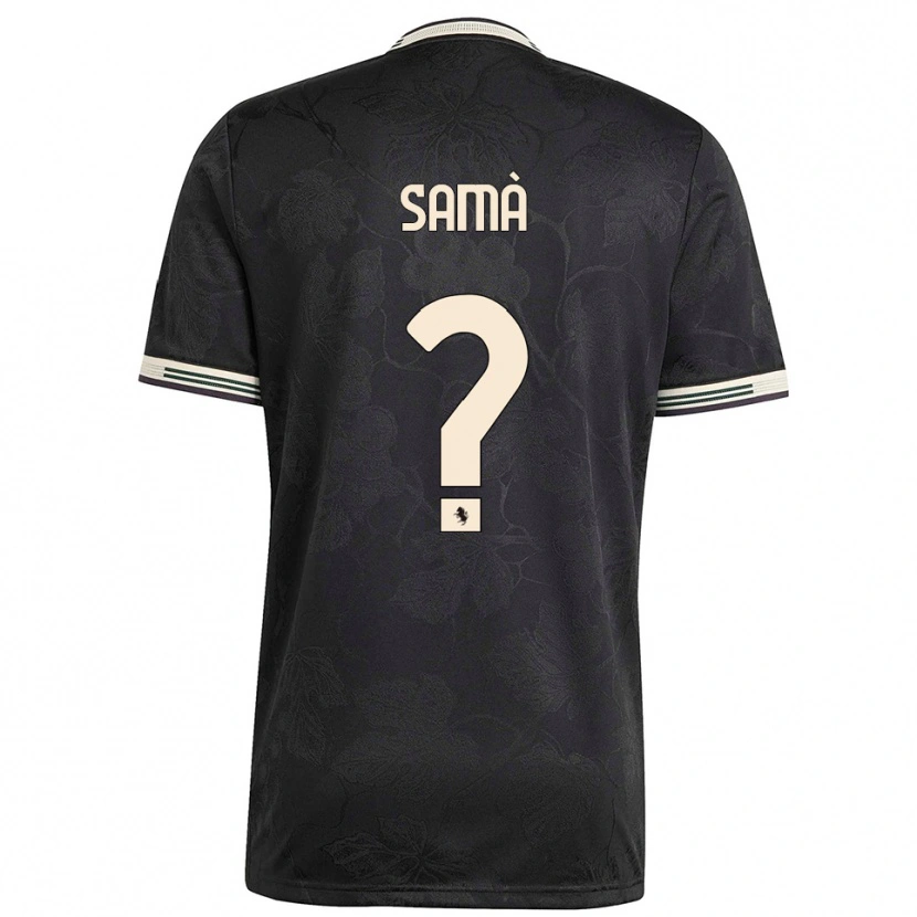 Danxen Niño Camiseta Alberto Samà #0 Negro Blanco Verde Equipación Tercera 2025/26 La Camisa México