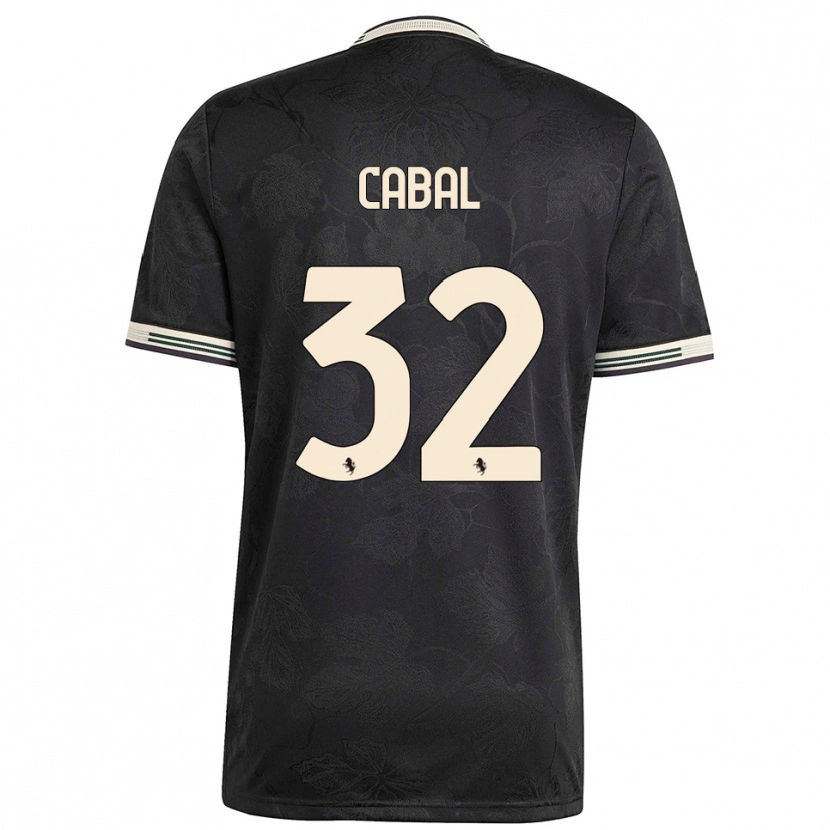 Danxen Niño Camiseta Juan Cabal #32 Negro Blanco Verde Equipación Tercera 2025/26 La Camisa México