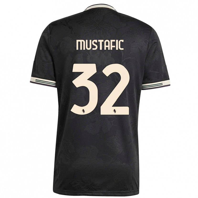 Danxen Niño Camiseta Emma Mustafic #32 Negro Blanco Verde Equipación Tercera 2025/26 La Camisa México