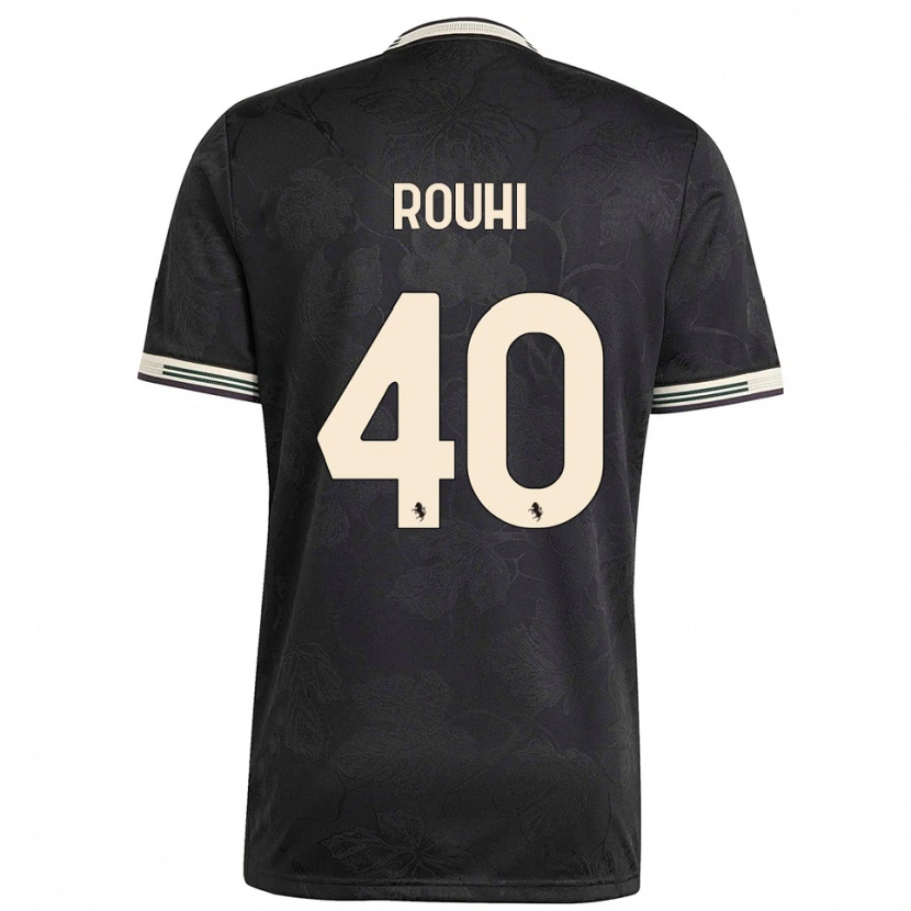 Danxen Niño Camiseta Jonas Rouhi #40 Negro Blanco Verde Equipación Tercera 2025/26 La Camisa México