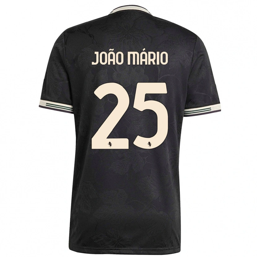 Danxen Niño Camiseta João Mário #25 Negro Blanco Verde Equipación Tercera 2025/26 La Camisa México