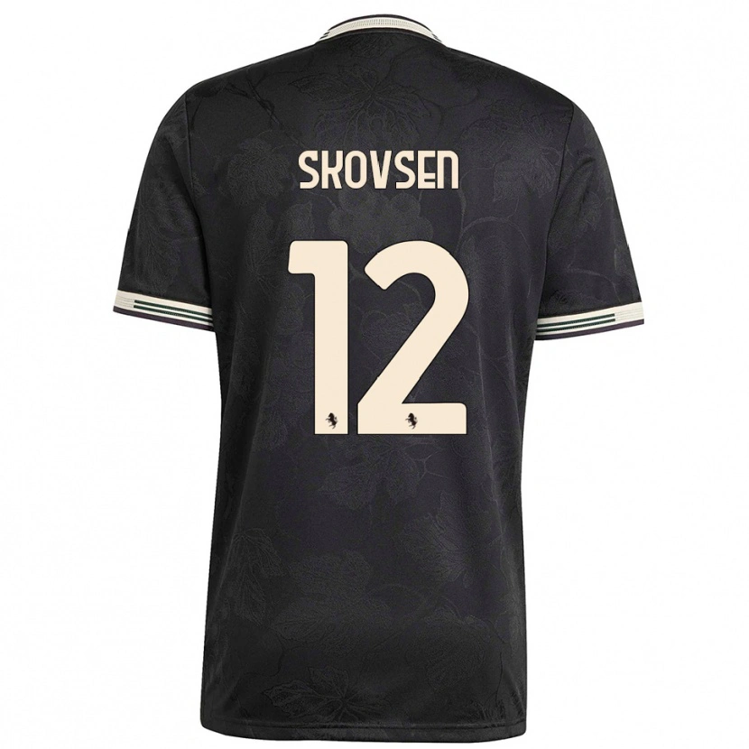 Danxen Niño Camiseta Matilde Lundorf Skovsen #12 Negro Blanco Verde Equipación Tercera 2025/26 La Camisa México
