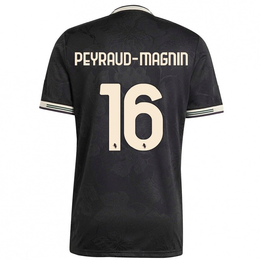 Danxen Niño Camiseta Pauline Camille Peyraud-Magnin #16 Negro Blanco Verde Equipación Tercera 2025/26 La Camisa México