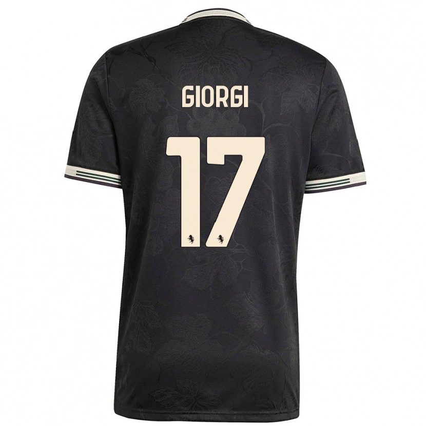 Danxen Niño Camiseta Lorenzo Giorgi #17 Negro Blanco Verde Equipación Tercera 2025/26 La Camisa México