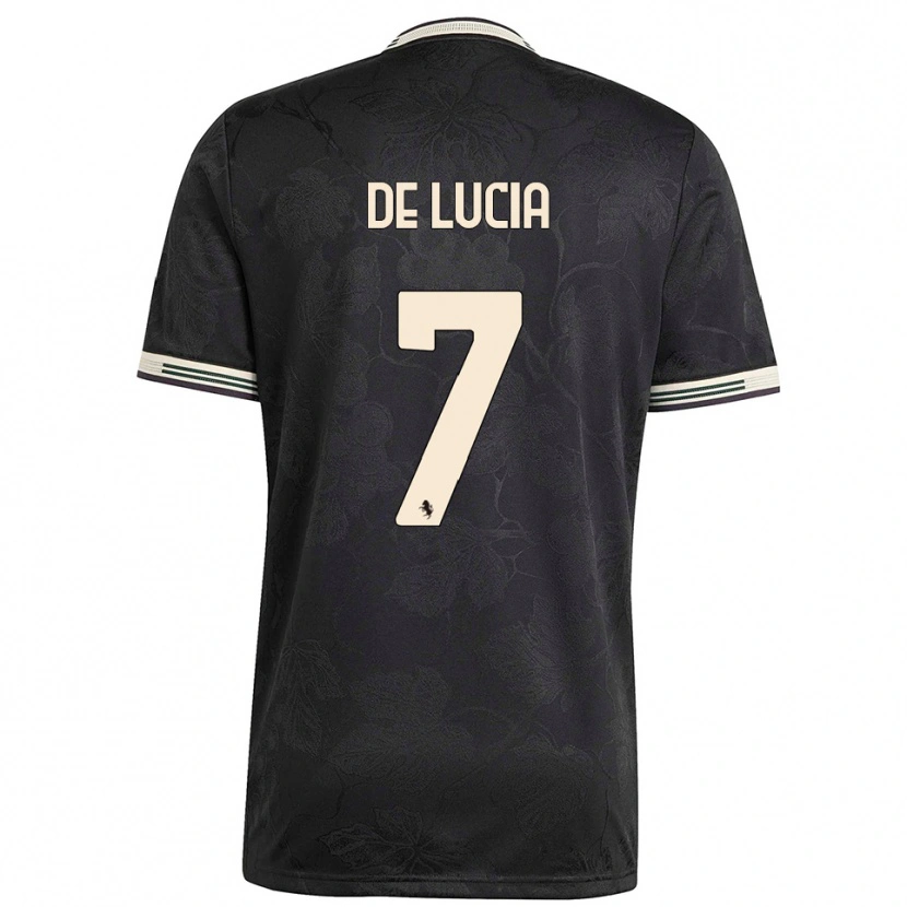 Danxen Niño Camiseta Raffaele De Lucia #7 Negro Blanco Verde Equipación Tercera 2025/26 La Camisa México