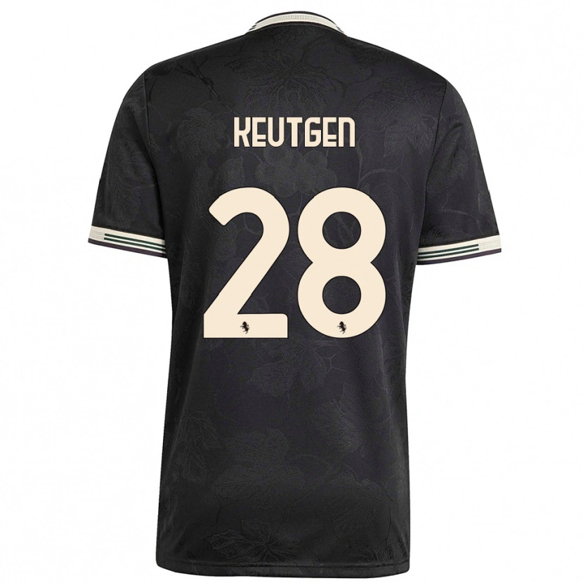 Danxen Niño Camiseta Enzo Keutgen #28 Negro Blanco Verde Equipación Tercera 2025/26 La Camisa México