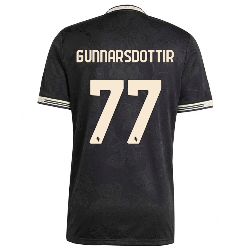 Danxen Niño Camiseta Sara Bjork Gunnarsdottir #77 Negro Blanco Verde Equipación Tercera 2025/26 La Camisa México