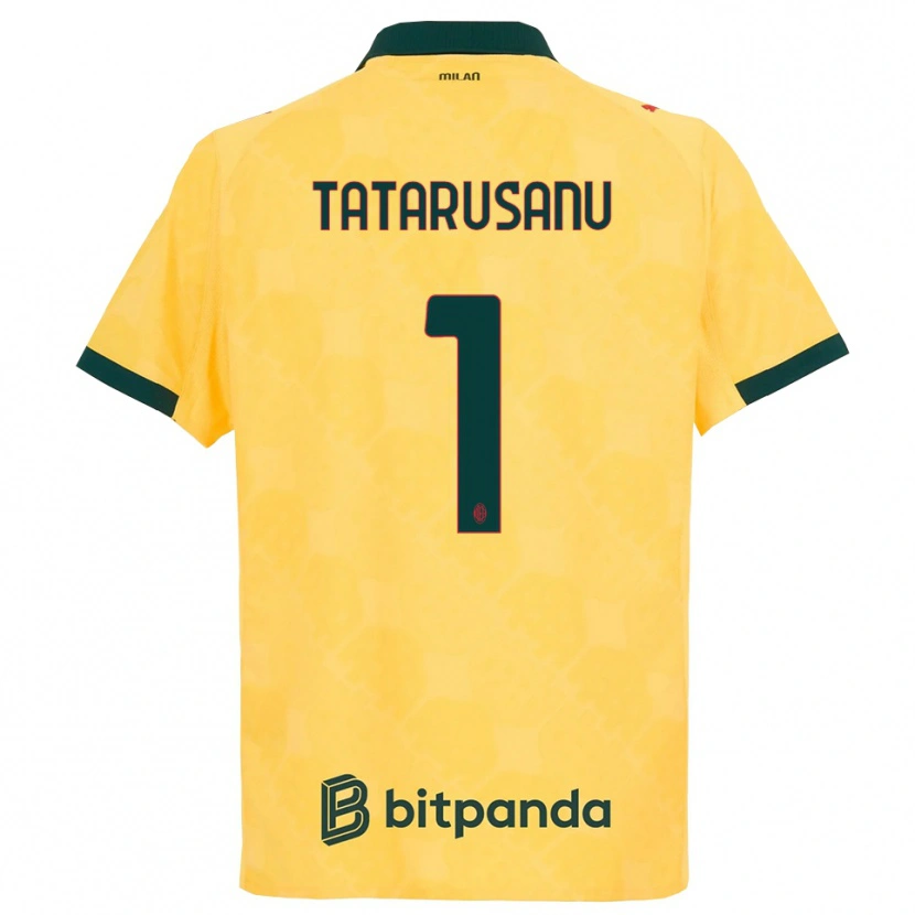 Danxen Niño Camiseta Ciprian Tatarusanu #1 Amarillo Negro Equipación Tercera 2025/26 La Camisa México