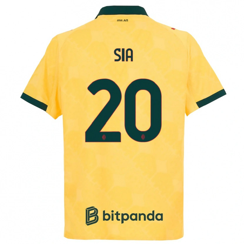 Danxen Niño Camiseta Diego Sia #20 Amarillo Negro Equipación Tercera 2025/26 La Camisa México