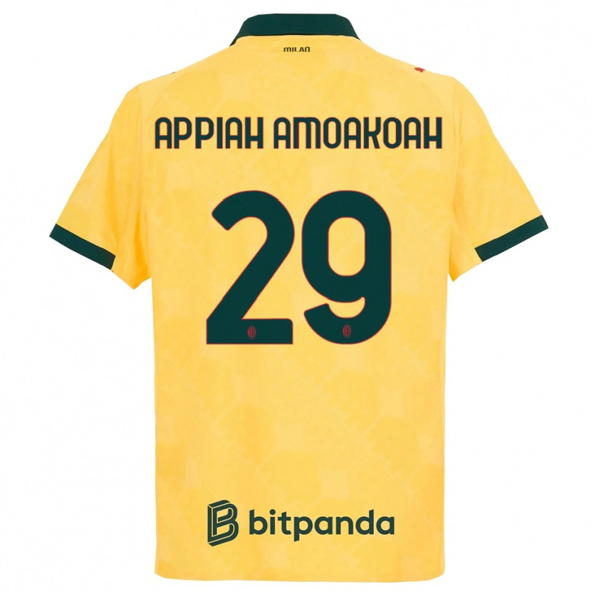 Danxen Niño Camiseta Karen Appiah Amoakoah #29 Amarillo Negro Equipación Tercera 2025/26 La Camisa México