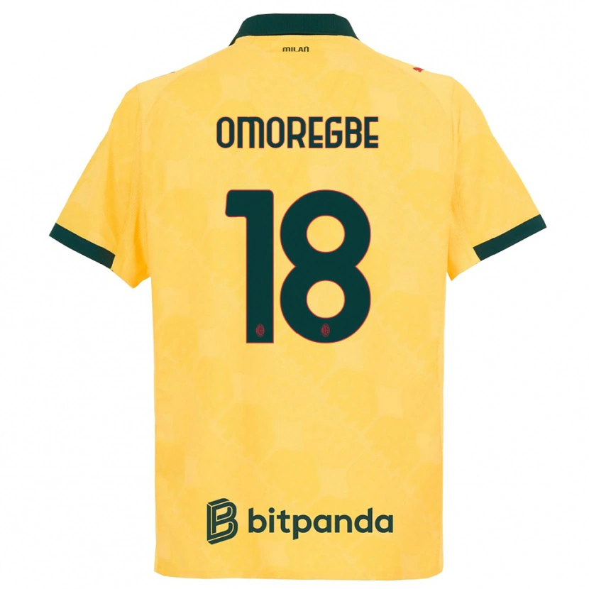 Danxen Niño Camiseta Bob Murphy Omoregbe #18 Amarillo Negro Equipación Tercera 2025/26 La Camisa México