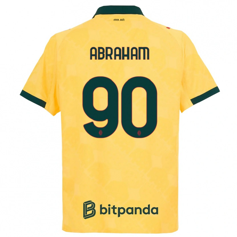 Danxen Niño Camiseta Tammy Abraham #90 Amarillo Negro Equipación Tercera 2025/26 La Camisa México