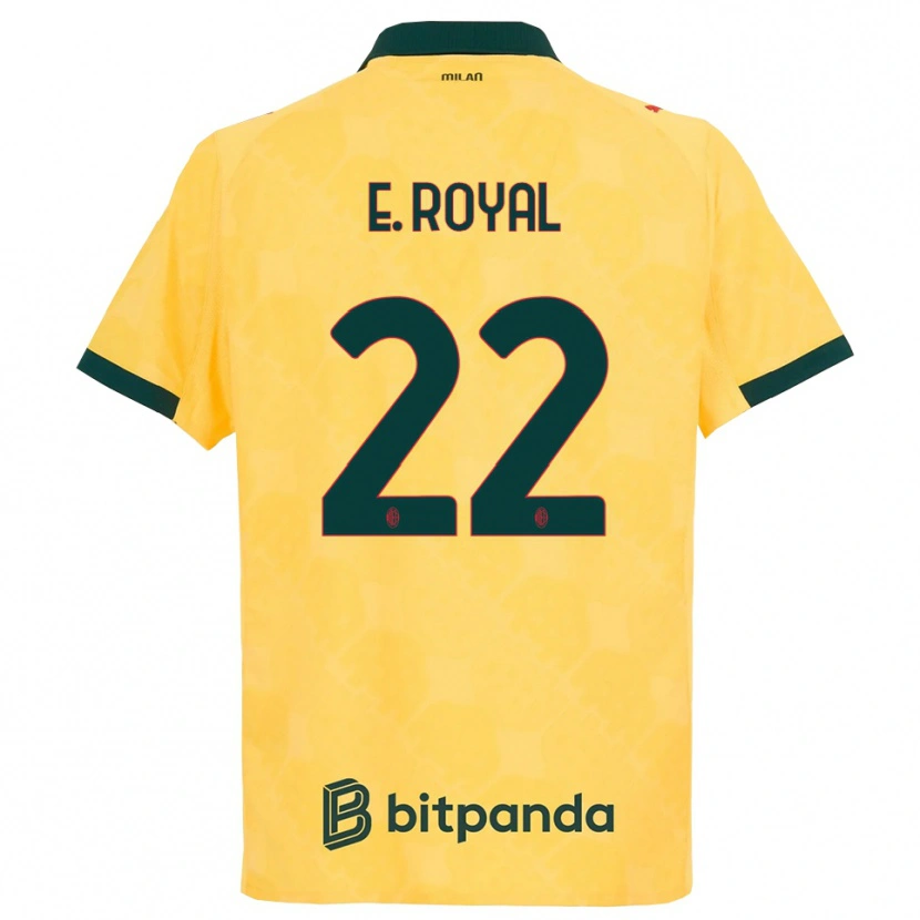 Danxen Niño Camiseta Emerson Royal #22 Amarillo Negro Equipación Tercera 2025/26 La Camisa México