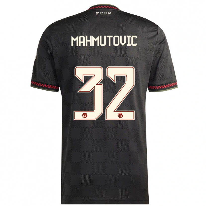 Danxen Niño Camiseta Ena Mahmutovic #32 Negro Blanco Equipación Tercera 2025/26 La Camisa México