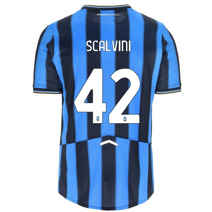 Danxen Hombre Camiseta Giorgio Scalvini #42 Azul Cielo Negro 1ª Equipación 2025/26 La Camisa México