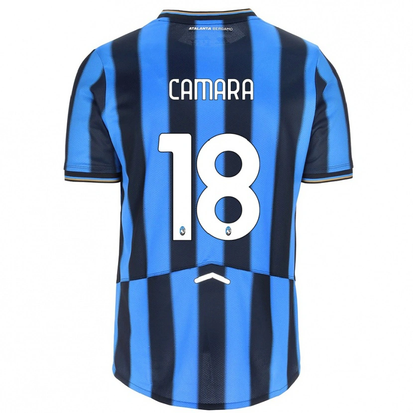 Danxen Hombre Camiseta Ibrahima Camara #18 Azul Cielo Negro 1ª Equipación 2025/26 La Camisa México
