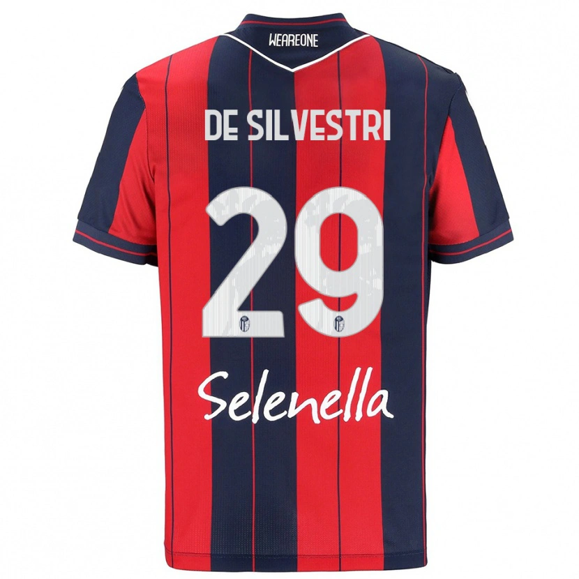Danxen Hombre Camiseta Lorenzo De Silvestri #29 Rojo Marino 1ª Equipación 2025/26 La Camisa México