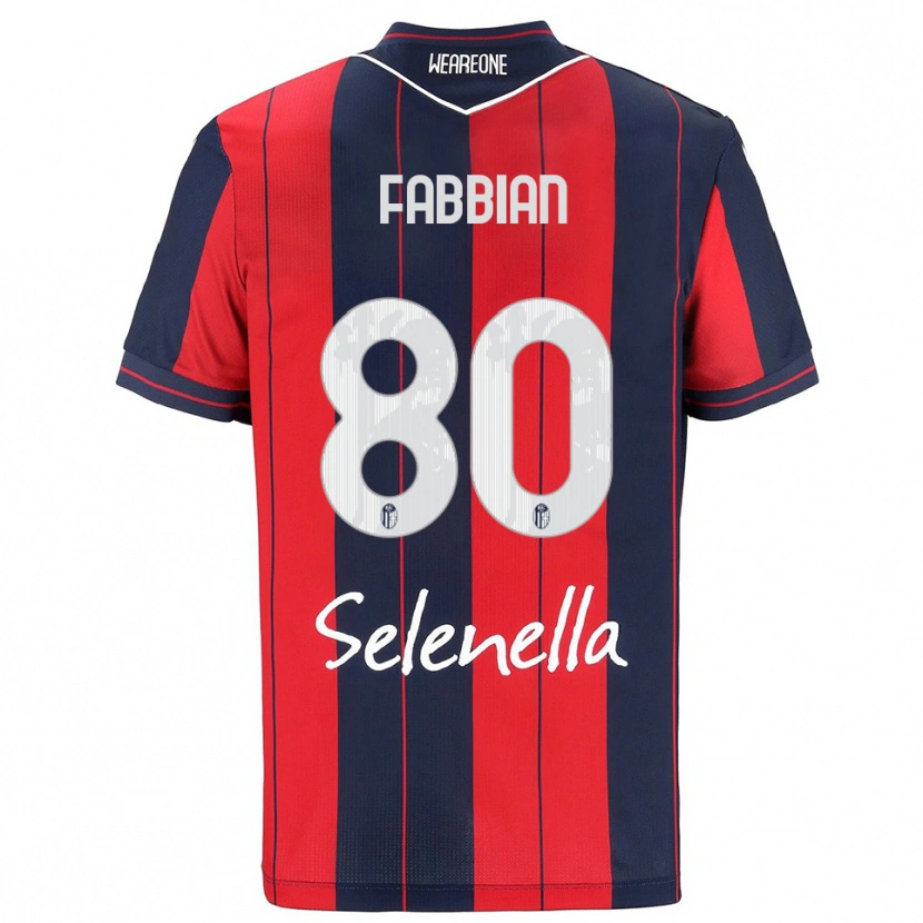 Danxen Hombre Camiseta Giovanni Fabbian #80 Rojo Marino 1ª Equipación 2025/26 La Camisa México