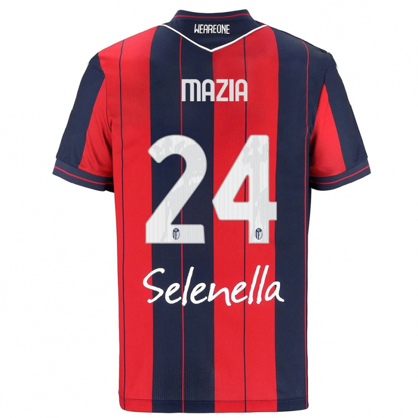 Danxen Hombre Camiseta Andrea Mazia #24 Rojo Marino 1ª Equipación 2025/26 La Camisa México