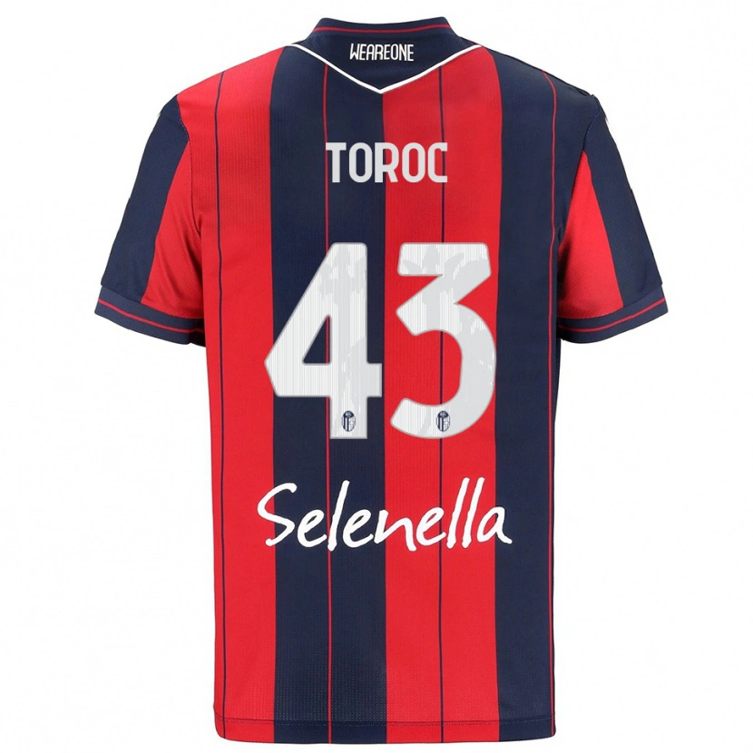 Danxen Hombre Camiseta Andrei Toroc #43 Rojo Marino 1ª Equipación 2025/26 La Camisa México