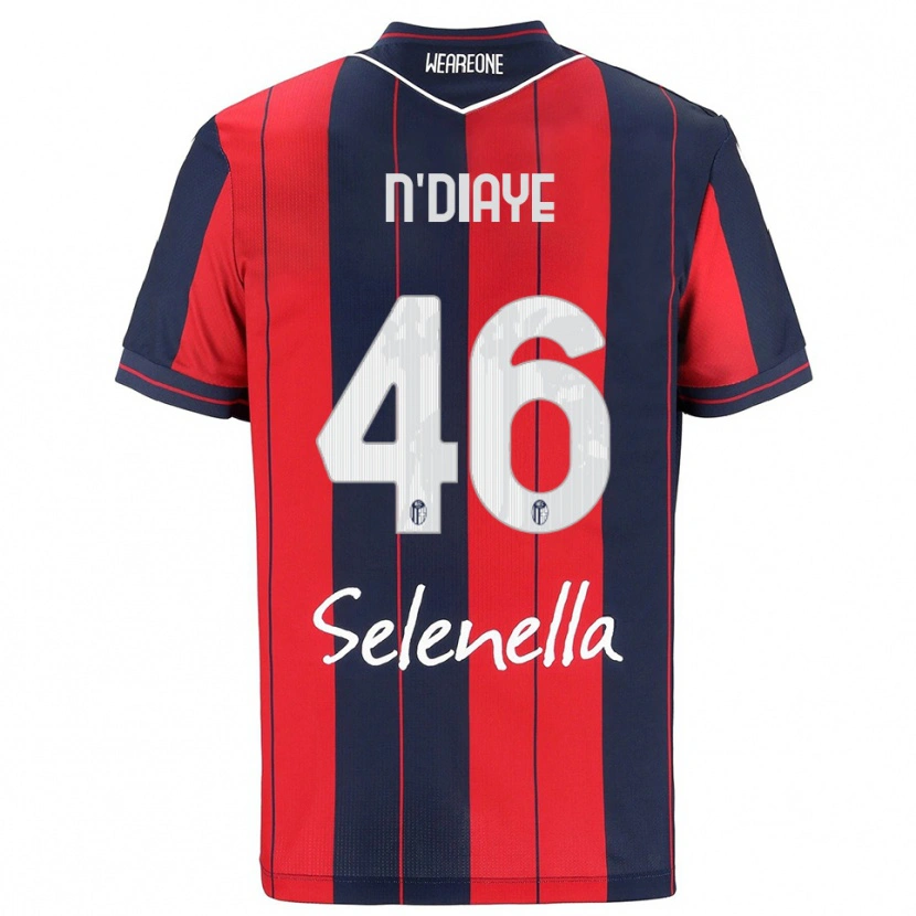 Danxen Hombre Camiseta Antoine N'diaye #46 Rojo Marino 1ª Equipación 2025/26 La Camisa México