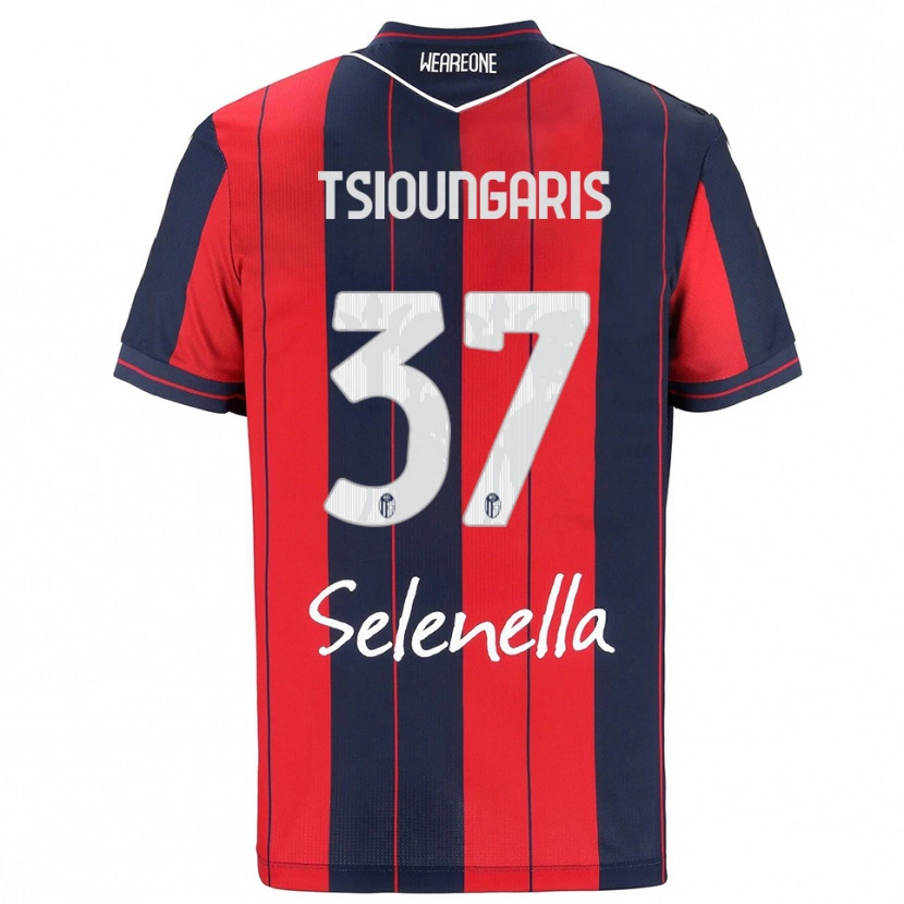 Danxen Hombre Camiseta Theodoros Tsioungaris #37 Rojo Marino 1ª Equipación 2025/26 La Camisa México