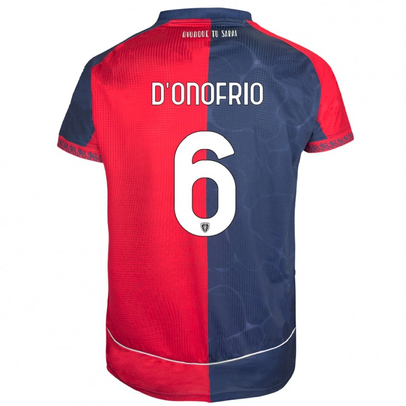 Danxen Hombre Camiseta Vincenzo D'onofrio #6 Rojo Marino 1ª Equipación 2025/26 La Camisa México