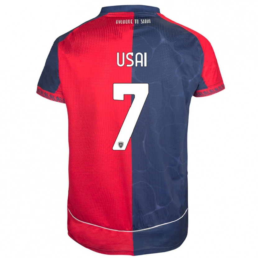 Danxen Hombre Camiseta Carlo Usai #7 Rojo Marino 1ª Equipación 2025/26 La Camisa México
