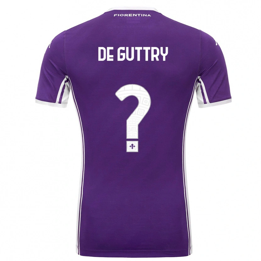 Danxen Hombre Camiseta Elia De Guttry #0 Púrpura Blanco 1ª Equipación 2025/26 La Camisa México