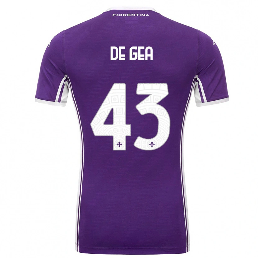 Danxen Hombre Camiseta David De Gea #43 Púrpura Blanco 1ª Equipación 2025/26 La Camisa México