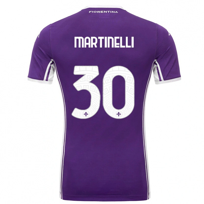 Danxen Hombre Camiseta Tommaso Martinelli #30 Púrpura Blanco 1ª Equipación 2025/26 La Camisa México