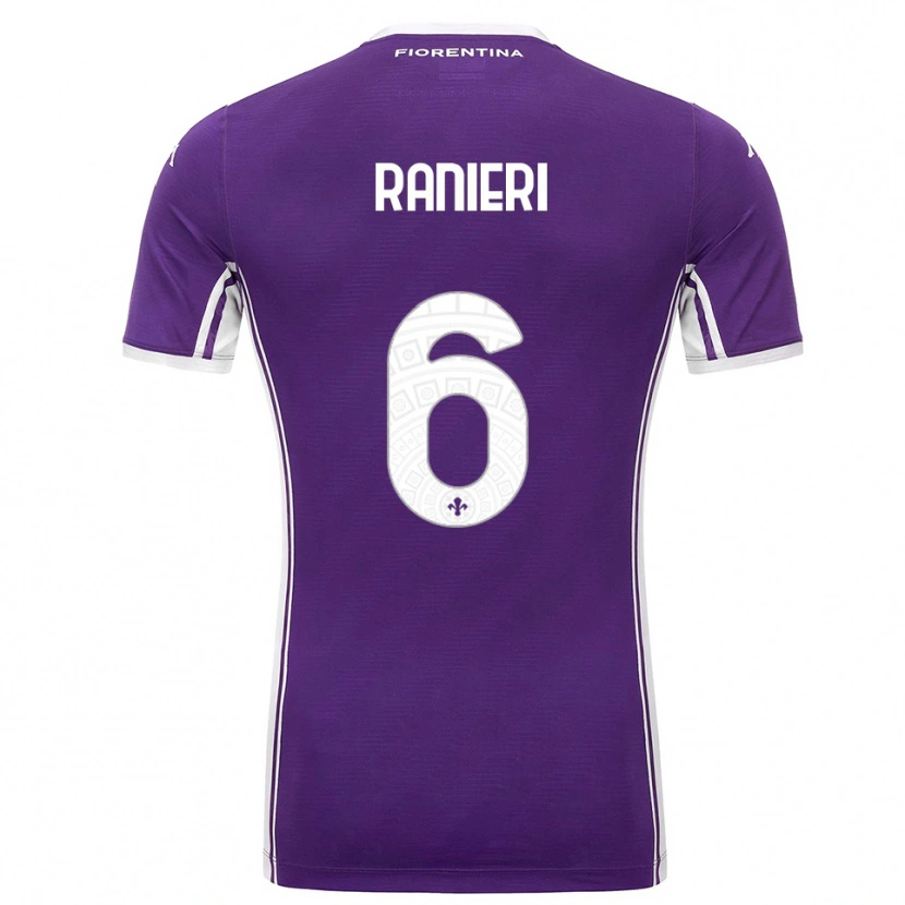 Danxen Hombre Camiseta Luca Ranieri #6 Púrpura Blanco 1ª Equipación 2025/26 La Camisa México