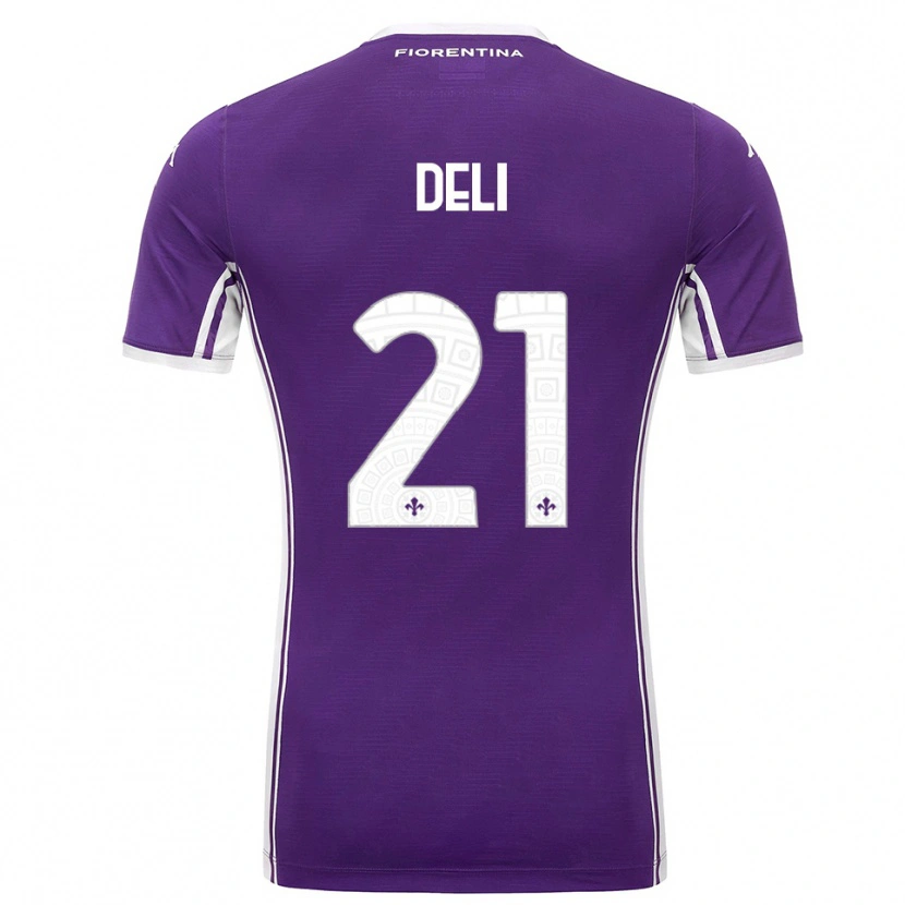 Danxen Hombre Camiseta Lapo Deli #21 Púrpura Blanco 1ª Equipación 2025/26 La Camisa México