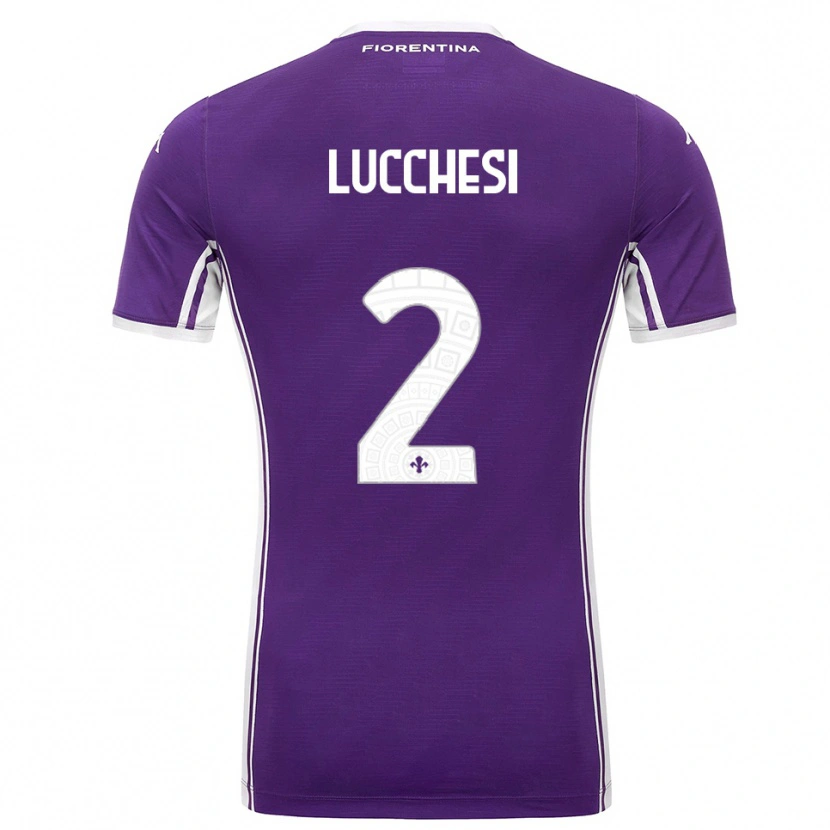 Danxen Hombre Camiseta Andrea Lucchesi #2 Púrpura Blanco 1ª Equipación 2025/26 La Camisa México