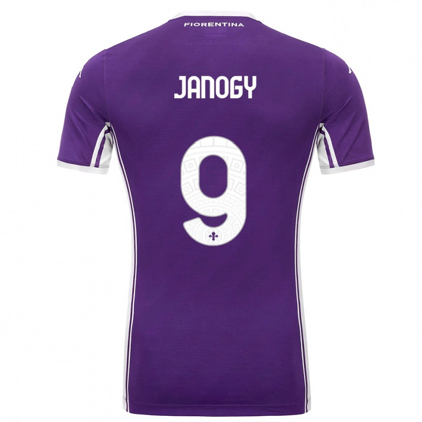 Danxen Hombre Camiseta Madelen Janogy #9 Púrpura Blanco 1ª Equipación 2025/26 La Camisa México