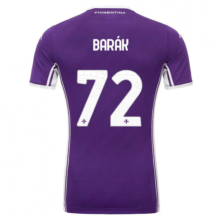 Danxen Hombre Camiseta Antonín Barák #72 Púrpura Blanco 1ª Equipación 2025/26 La Camisa México